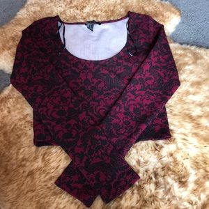 Forever 21 Long Sleeve Cropped Top